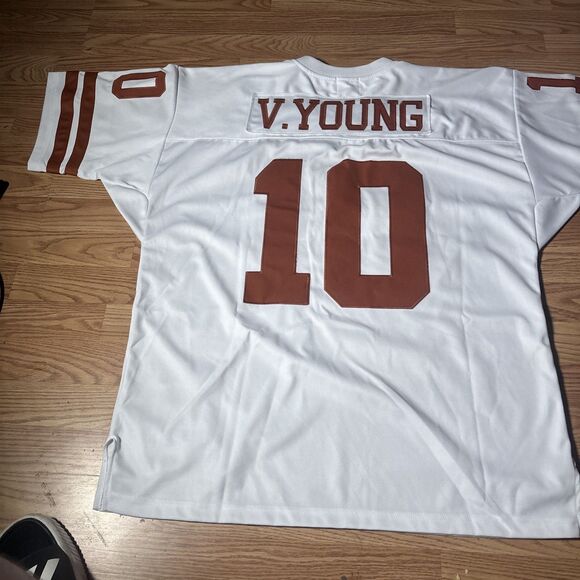 Texas Longhorns Football Jersey Vince Young Rose Bowl Gridiron Greats Size 54 - Picture 9 of 11